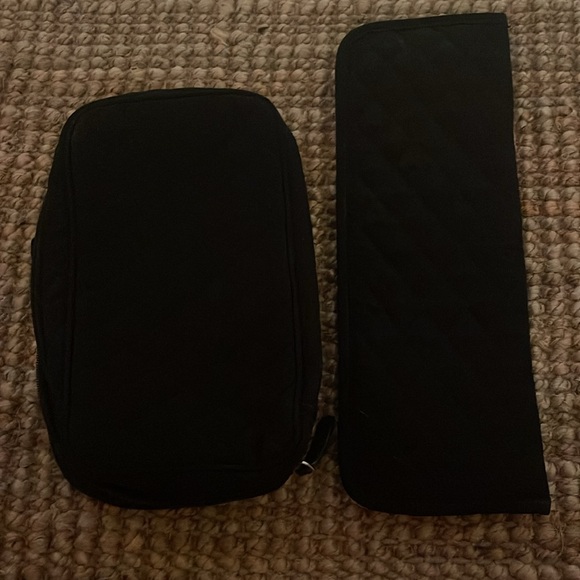 Vera Bradley makeup bag and hair straightener holder Solid Black - Picture 4 of 5